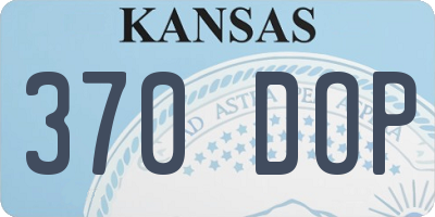KS license plate 370DOP