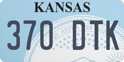 KS license plate 370DTK