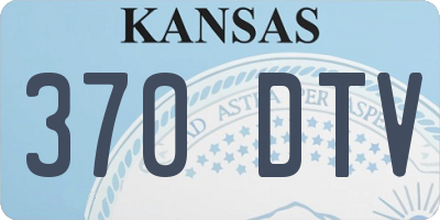KS license plate 370DTV