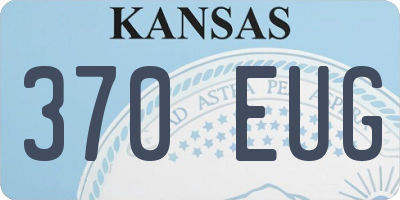 KS license plate 370EUG