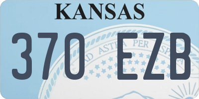 KS license plate 370EZB