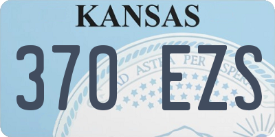 KS license plate 370EZS