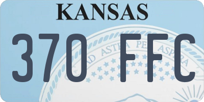 KS license plate 370FFC