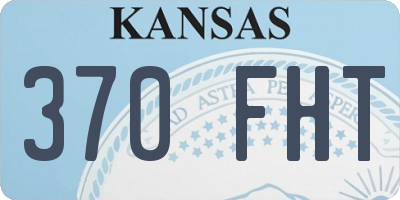 KS license plate 370FHT
