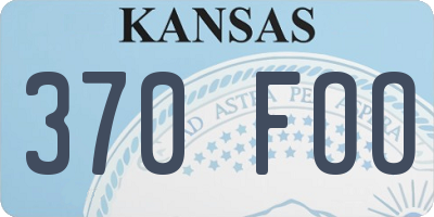 KS license plate 370FOO
