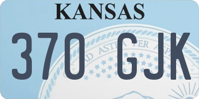 KS license plate 370GJK