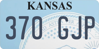 KS license plate 370GJP