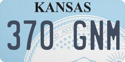 KS license plate 370GNM