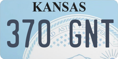 KS license plate 370GNT
