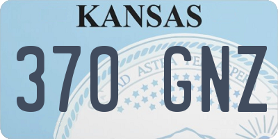 KS license plate 370GNZ