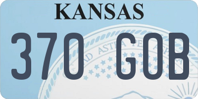 KS license plate 370GOB