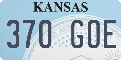 KS license plate 370GOE
