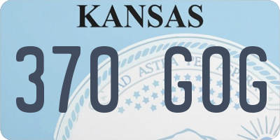 KS license plate 370GOG