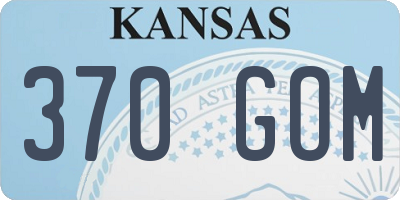 KS license plate 370GOM