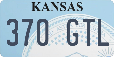 KS license plate 370GTL