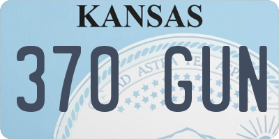 KS license plate 370GUN