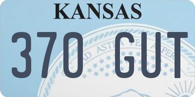 KS license plate 370GUT