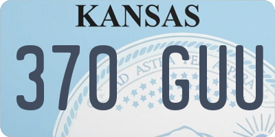 KS license plate 370GUU