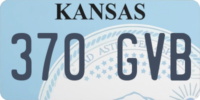 KS license plate 370GVB