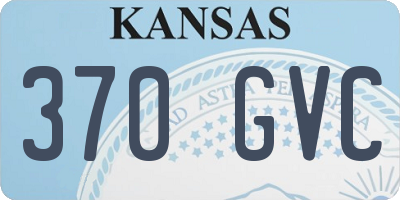 KS license plate 370GVC