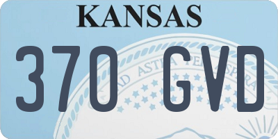 KS license plate 370GVD