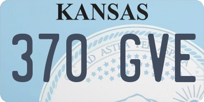 KS license plate 370GVE