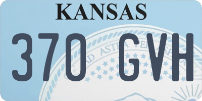 KS license plate 370GVH