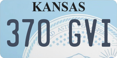 KS license plate 370GVI
