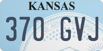 KS license plate 370GVJ
