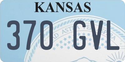 KS license plate 370GVL