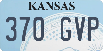KS license plate 370GVP