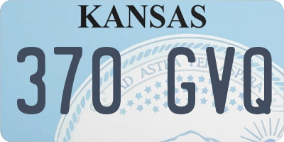 KS license plate 370GVQ