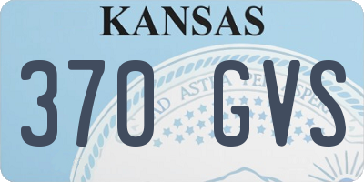 KS license plate 370GVS