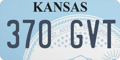 KS license plate 370GVT