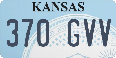 KS license plate 370GVV