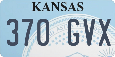 KS license plate 370GVX