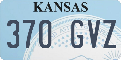 KS license plate 370GVZ