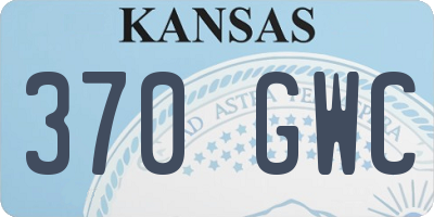 KS license plate 370GWC