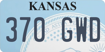 KS license plate 370GWD