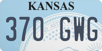 KS license plate 370GWG