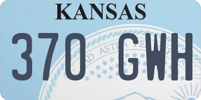 KS license plate 370GWH