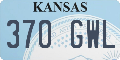 KS license plate 370GWL