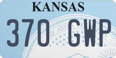 KS license plate 370GWP