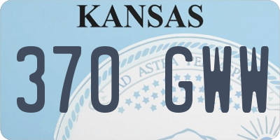 KS license plate 370GWW