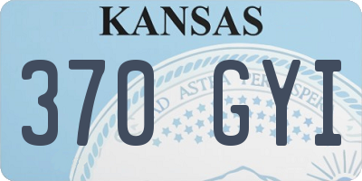 KS license plate 370GYI