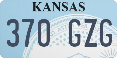 KS license plate 370GZG