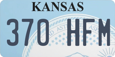 KS license plate 370HFM