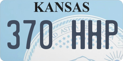 KS license plate 370HHP