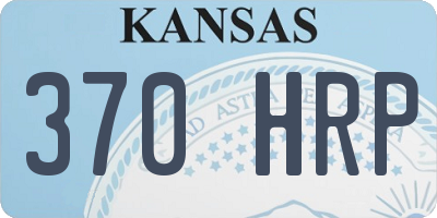 KS license plate 370HRP