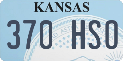 KS license plate 370HSO
